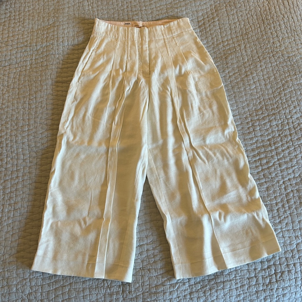 Rebecca Taylor Cream Culotte Pants
